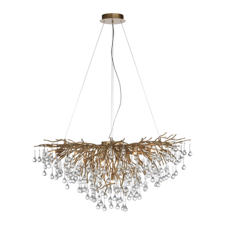 Lampa wisząca gałązki z kryształkami w kolorze starego mosiądzu 100cmx50cm nad stół ICICLE Paul Neuhaus 2192-11