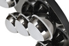 Lampa sufitowa plafon piątka okrągły Biarritz czarny chrom Aviano Lighting 9047-505