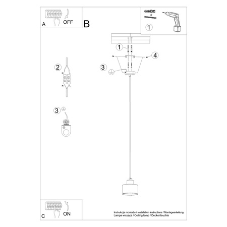 Lampa wisząca SAVAR Sollux SL.1132