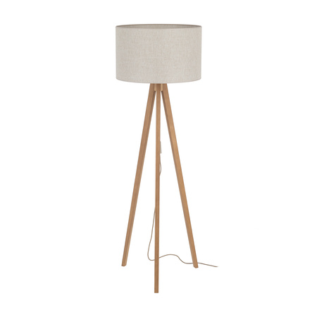 Lampa podłogowa na drewnianym trójnogu z abażurem VIGA SHADE SOSNA 1xE27 Tk Lighting 16232