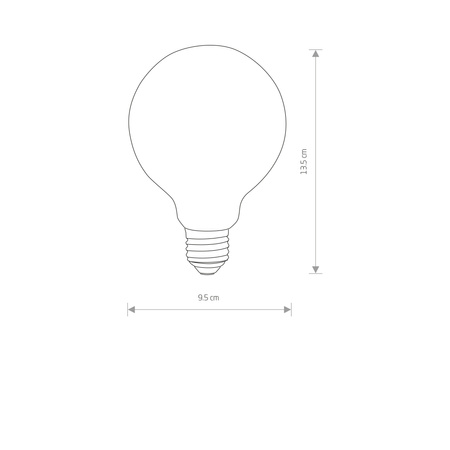 Żarówka szklana biała kula BULB GLASS BALL LED E27 8W 3000K Nowodvorski 9177