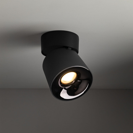 Czarna oprawa natynkowa ruchoma tuba wybór barwy światła KYOTO BLACK CCT 18W Tk Lighting 18156