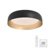 Okrągły czarno-złoty plafon sufitowy 40cm sterowany pilotem OSKO LED Just Light 14215-18