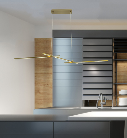 THASOS LAMPA WISZĄCA 103X23 23W LED ZŁOTY 4000K APETI Candellux A0021-331