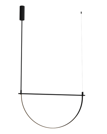 Minimalistyczna czarna lampa w kształcie litery U Victoria 30W LED 3000K Maxlight P0686
