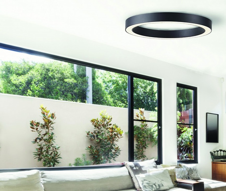 Lampa sufitowa czarna MARCO 100 LED AZzardo AZ5038 sterowana pilotem