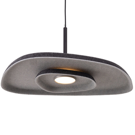 Lampa wisząca czarno-szara z filcu Deux LED 3000K Maxlight P0560