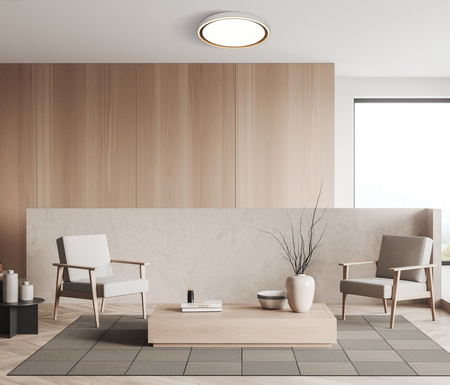 Lampa sufitowa plafon RENDE LED IP44 Italux PLF-63728-3K4K6K-GD-WH-SL