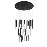 Duża 80cm lampa wisząca z cienkimi tubami ILIOS 36 PENDANT 3-STEP DIMM BK AZZARDO AZ5747