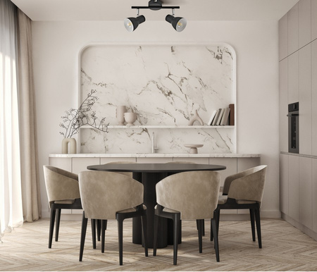 Lampa sufitowa czarna podwójna RIADO Italux SPL-3422-2-BL