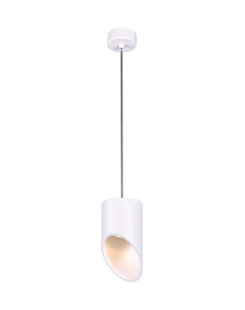 Lampa wisząca ALU II ścięta tuba biała Kaja K-4200