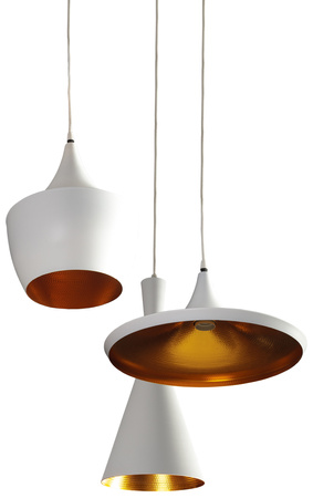 Potrójna biała lampa wisząca ze złotym wnętrzem MIX WHITE/GOLD AZZARDO AZ1339