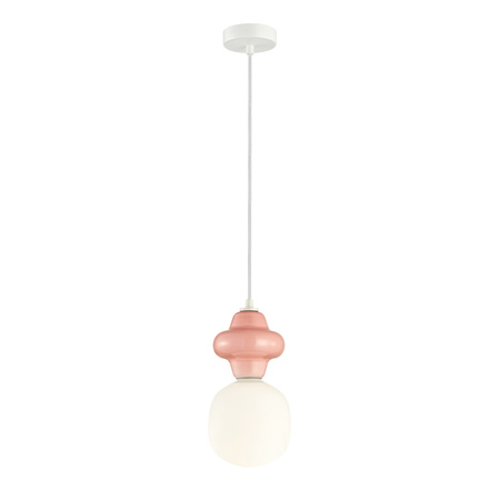 Lampa wisząca ceramiczna różowa 1xE14 Latera Italux PND-94331-1S-PK