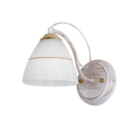 LAMPA FANETTA KINKIET 1X60W E27 BIAŁO ZŁOTY Candellux 21-77042