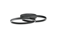 Plafon podwójny okręgi HALO TOP 65+45 BK AZZARDO AZ6215