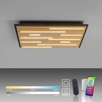 Lampa sufitowa 62cm drewniane lamele z LED strerowana pilotem i aplikacją Q-AKUSTIK Paul Neuhaus 6423-79