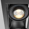 Podwójna czarna oprawa podtynkowa LED 3000K Metal Modern DL093-02-10W3K-B Maytoni