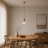 Lampa wisząca szklany klosz + akcent drewna SIERRA WOOD 1xE27 Tk Lighting 11800