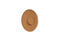 Okrągły płaski 35cm dekoracyjny kinkiet w brązowym odcieniu OTTO WALL 35 DARK BROWN Azzardo AZ7282