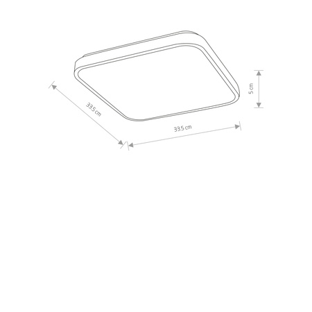 Kwadratowy biały plafon sufitowy 33cm 3000K IP44 AGNES SQUARE LED PRO Nowodvorski 10989