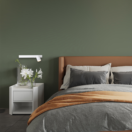 Kinkiet Magnet 9W+1xGU10 3000/4000K Biały Prawy Milagro ML1128