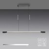 Liniowa lampa wisząca LED 3000K w kolorze antracytowym + aluminium HOOP Paul Neuhaus 2732-33 z wbudowanym ściemniaczem