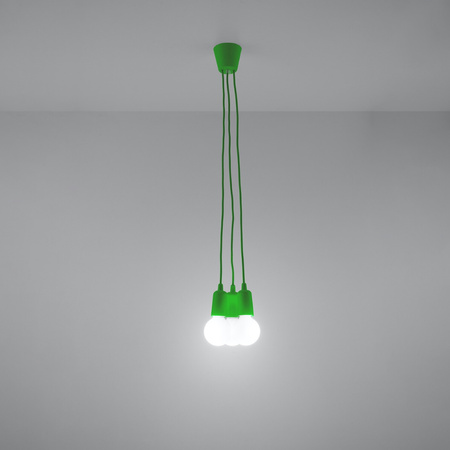 Lampa wisząca DIEGO 3 zielony Sollux SL.0582