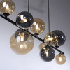 Lampa wisząca szklane kule w kolorach SMOKY/BURSZTYN 10xG9 POPSICLE Paul Neuhaus 2583-18
