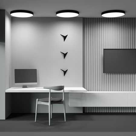 Czarna okrągła lampa sufitowa o średnicy 60cm LED 3000K Zon C032CL-90W3K-RD-B Maytoni