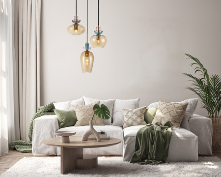 Lampa wisząca Fanda 3xE27 Italux PND-31882-3A-GD-AMB