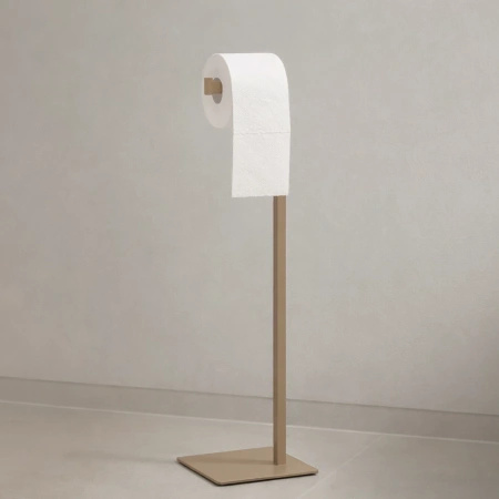 Prosty, beżowy stojak na papier KS-54 PAPER STAND z serii KAJA HOME