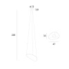Lampa wisząca chrom z akrylu LED 3000K Maxlight P0636D Empire 17W