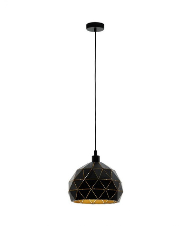 Lampa wisząca metalowa czarno złota ROCCAFORTE Eglo 97845