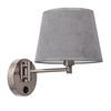 IBIS LAMPA KINKIET SATYNOWY 1X40W E14 ABAŻUR GRAFITOWY Candellux 21-27887