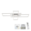 Lampa sufitowa srebrna prostokąty LED sterowana pilotem ASMIN Just Light 14693-55