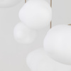 Lampa wisząca 10 nieregularnych szklanych kloszy na prostokątnej podstawie w kolorze sabia NEBIA SABIA 10xG9 Tk Lighting 10754