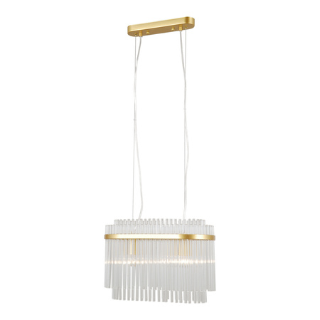 Nowoczesna złota lampa wisząca ze szklanymi prętami 2xE27 Bonte Italux PND-40929-2A-GD