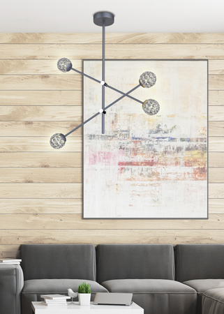 PAKSOS LAMPA WISZĄCA 4XMAX 5W G9 LED SZARY APETI Candellux A0032-340