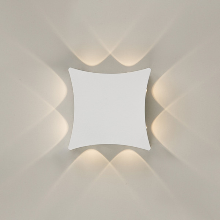 Pensa nowoczesny zewnętrzny kinkiet elewacyjny biały IP54 LED Italux PL-562-8
