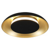 Lampa sufitowa Piattino 25cm 15W LED CCT Czarno-złoty Milagro ML2940