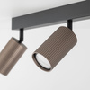 Potrójna listwa sufitowa z ryflowanymi brązowymi tubami TUNE BROWN 3XGU10 Tk Lighting 16148