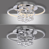 Lampa sufitowa chrom dwa pierścienie z kryształami ROTAZO LED 3000K Paul Neuhaus 6267-17