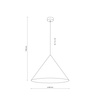 Lampa wisząca stożkowa 50cm CONO XL NAVY 1xE27 Tk Lighting 11416