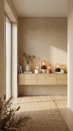 Burgundowo - miodowa lampka stołowa na komodę VERA Kaja Lighting K-5982