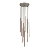 Lampa wisząca dziesięć cienkich ryflowanych rurek w kolorze brązowym FERRO NEW BROWN 10XG9 KOŁO Tk Lighting 11493