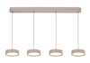 Lampa wisząca czwórka prosta Valensole kaszmirowa Aviano Lighting 7062-413