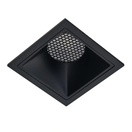 Czarna kwadratowa oprawa podtynkowa TINO S 15W CCT SWITCH BK Azzardo AZ7023
