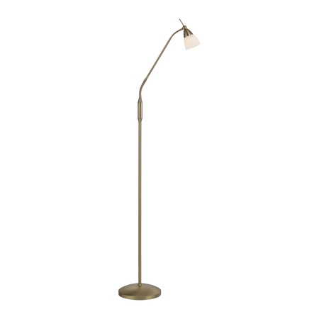 Lampa podłogowa z wyginanym ramieniem w kolorze mosiężnym PINO Paul Neuhaus 400-11 na dotyk