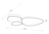 Lampa sufitowa trzy nieregularne ringi w kolorze beżowym HURON LED 3000K Zuma Line 2023519C3-BE