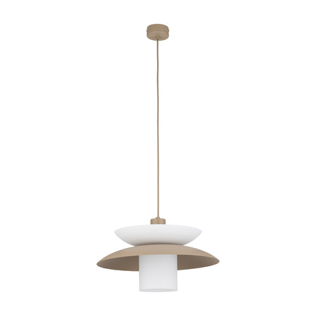 Lampa wisząca beżowa z białym szklanym kloszem VERADO SABIA 1 TK Lighting 11766